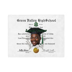Custom Graduation Blanket Photo Diploma Design Senior Keepsake Gift