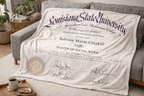 Custom Graduation Blanket Photo Diploma Design Senior Keepsake Gift