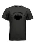 Football black on black monochromatic design