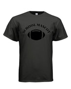 Football black on black monochromatic design