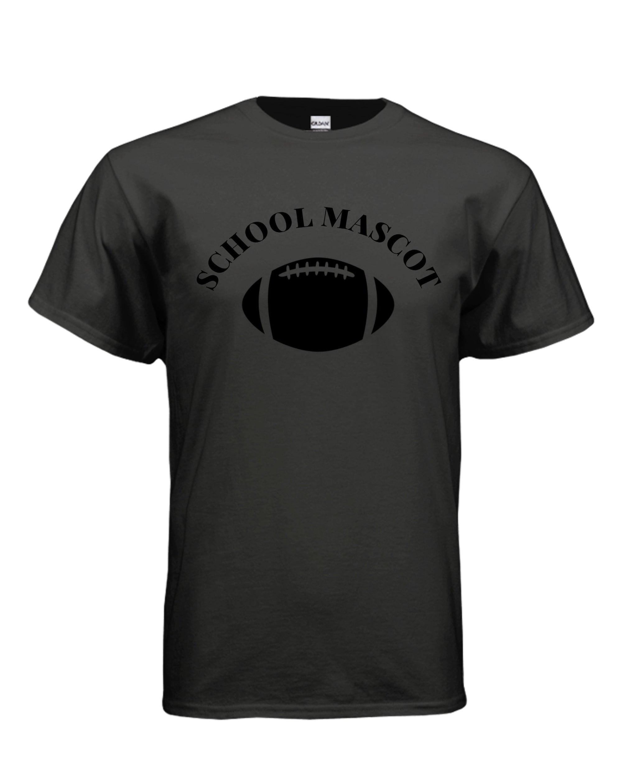 Football black on black monochromatic design