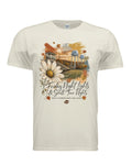 Ivory TSA Generals Friday Night Lights T-shirt with football field, water towers,  and fall design